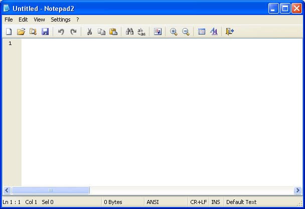 Notepad in Windows XP